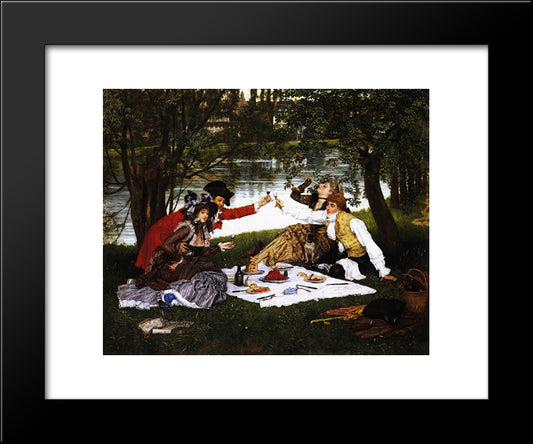 Partie Carree 20x24 Black Modern Wood Framed Art Print Poster by Tissot, James