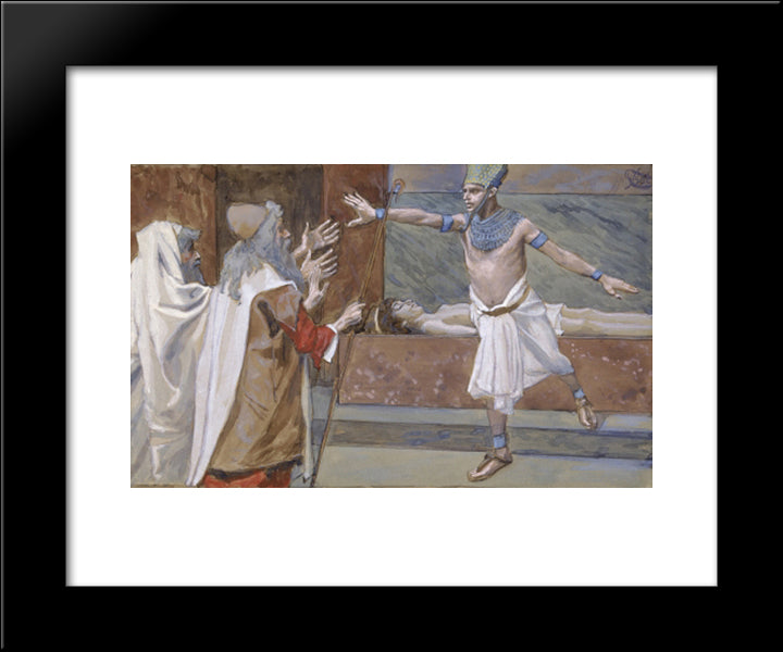 Pharaoh And His Dead Son 20x24 Black Modern Wood Framed Art Print Poster by Tissot, James