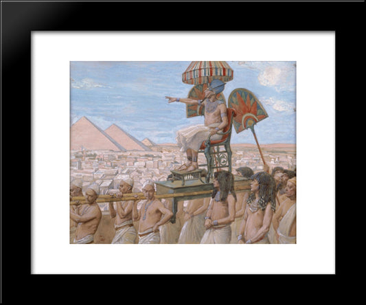 Pharaoh Notes The Importance Of The Jewish People 20x24 Black Modern Wood Framed Art Print Poster by Tissot, James