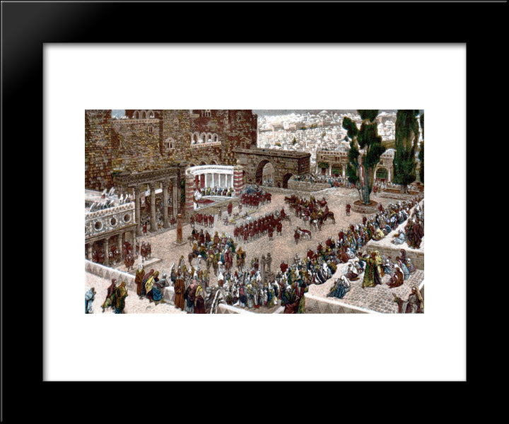 Pilates Forum 20x24 Black Modern Wood Framed Art Print Poster by Tissot, James
