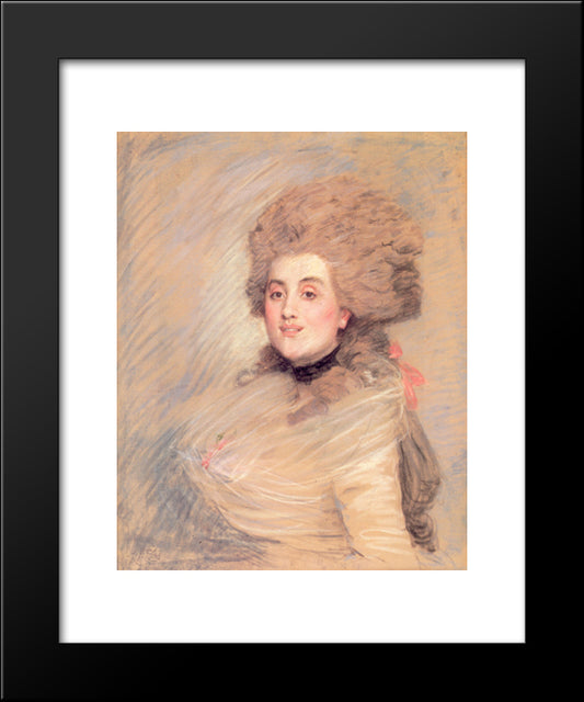 Portrait Of An Actress In Eighteenth Century Dress 20x24 Black Modern Wood Framed Art Print Poster by Tissot, James