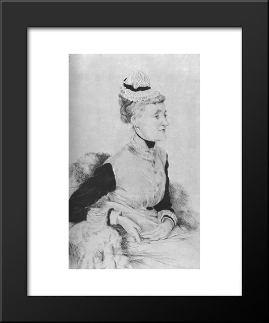 Portrait Of M. B. 20x24 Black Modern Wood Framed Art Print Poster by Tissot, James