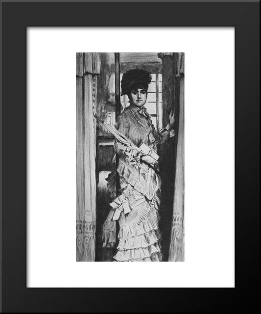 Portrait Of Miss L. 20x24 Black Modern Wood Framed Art Print Poster by Tissot, James