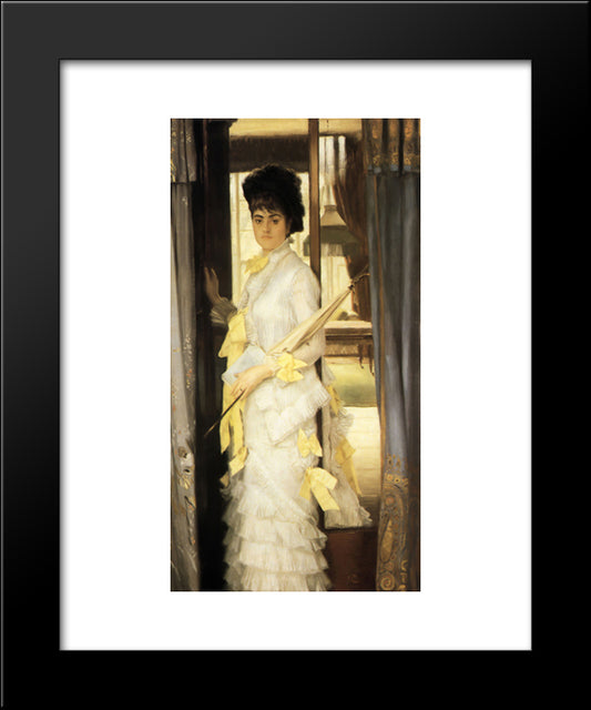 Portrait Of Miss Lloyd 20x24 Black Modern Wood Framed Art Print Poster by Tissot, James