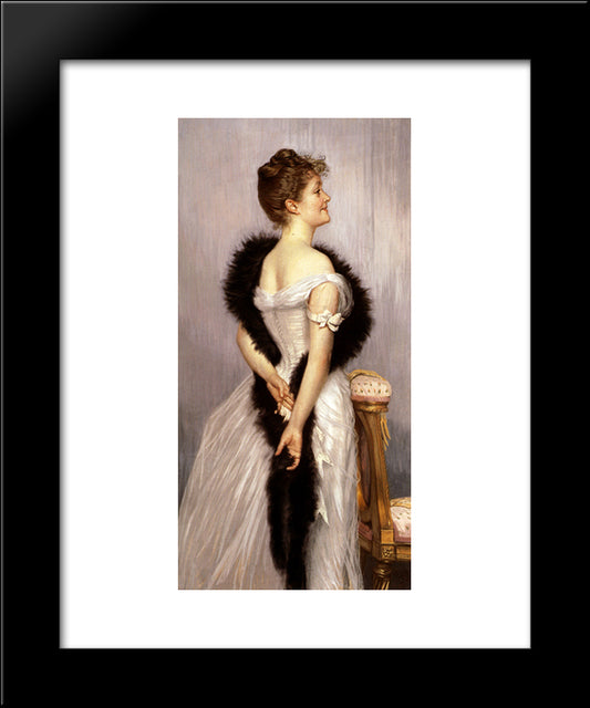 Portrait Of The Vicomtesse De Montmorand 20x24 Black Modern Wood Framed Art Print Poster by Tissot, James