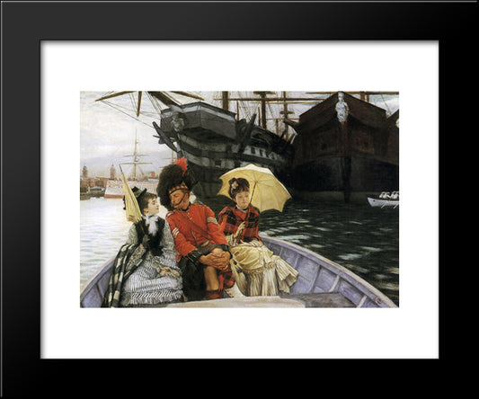 Portsmouth Dockyard 20x24 Black Modern Wood Framed Art Print Poster by Tissot, James
