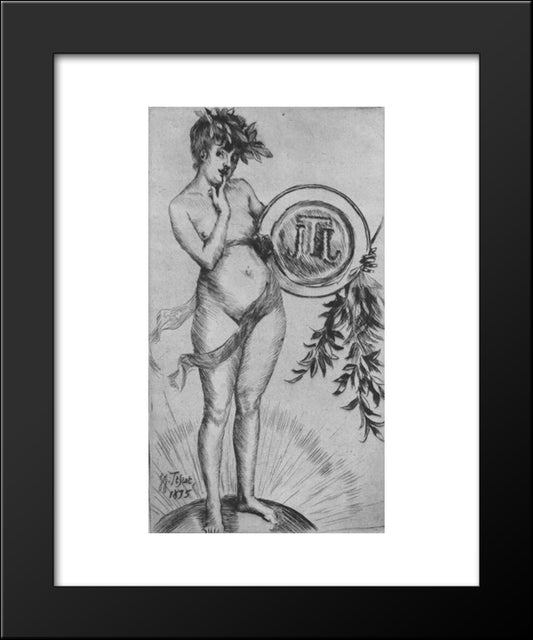 Premier Frontispiece 20x24 Black Modern Wood Framed Art Print Poster by Tissot, James