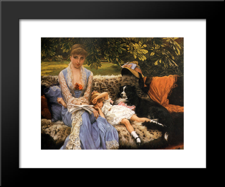 Quiet 20x24 Black Modern Wood Framed Art Print Poster by Tissot, James