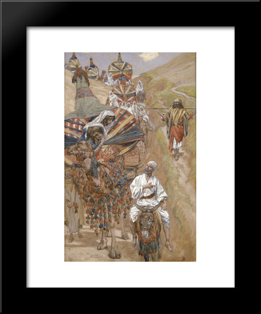 Rebecca Meets Isaac By The Way 20x24 Black Modern Wood Framed Art Print Poster by Tissot, James