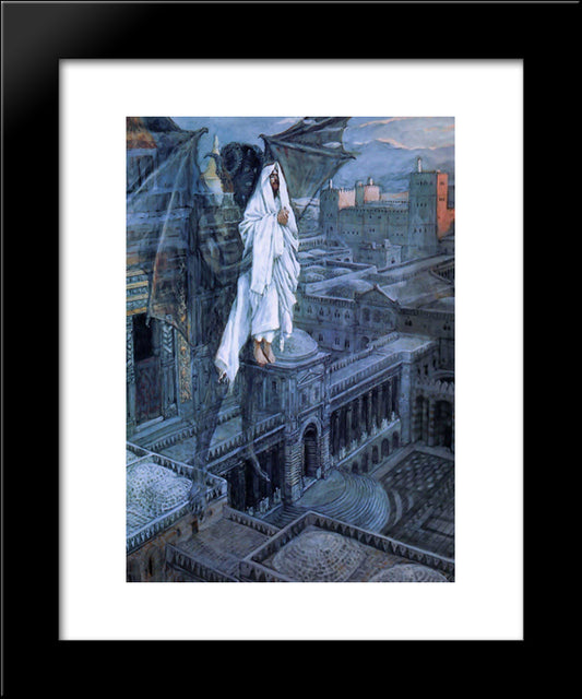 Satan Tried To Tempt Jesus 20x24 Black Modern Wood Framed Art Print Poster by Tissot, James