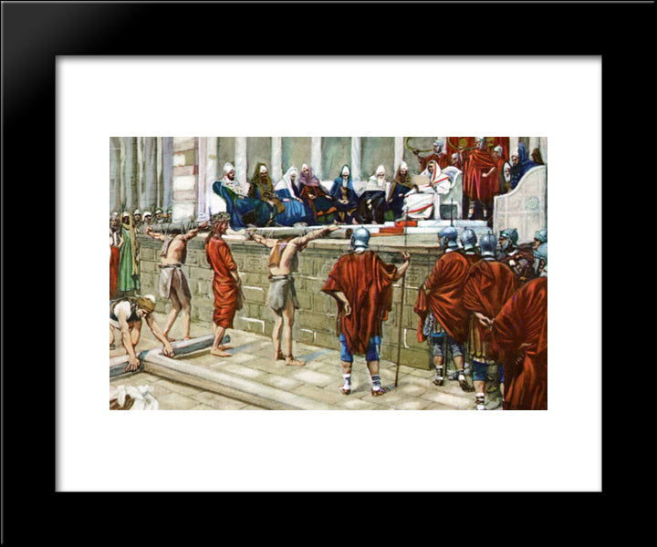 Shall I Crucify 20x24 Black Modern Wood Framed Art Print Poster by Tissot, James