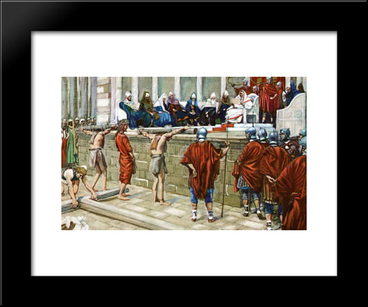 Shall I Crucify 20x24 Black Modern Wood Framed Art Print Poster by Tissot, James