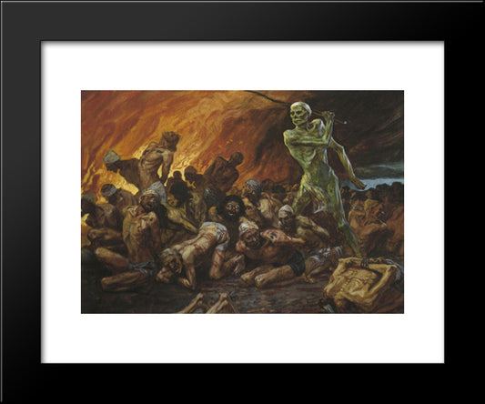 Sheep They Are Laid In The Grave 20x24 Black Modern Wood Framed Art Print Poster by Tissot, James