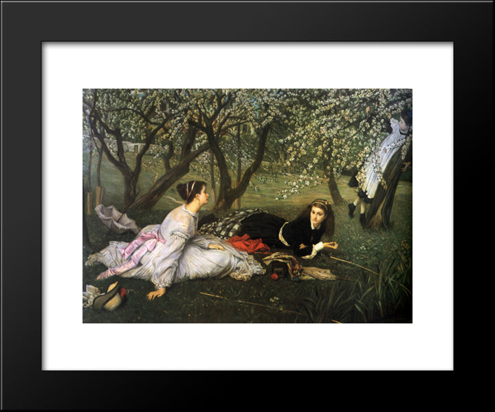 Spring 20x24 Black Modern Wood Framed Art Print Poster by Tissot, James