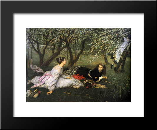 Spring 20x24 Black Modern Wood Framed Art Print Poster by Tissot, James