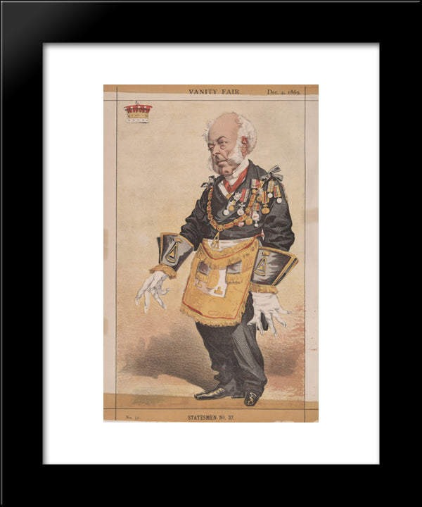 Statesmen No.370 Caricature Of Thomas Dundas, 2Nd Earl Of Zetland 20x24 Black Modern Wood Framed Art Print Poster by Tissot, James