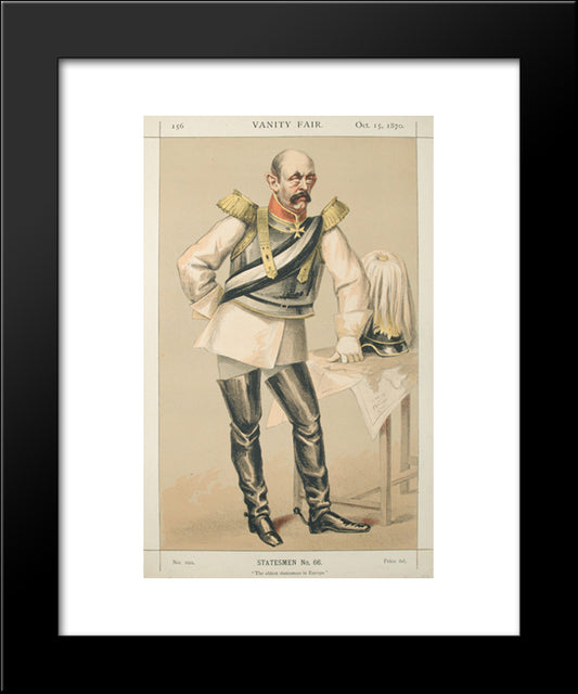 Statesmen No.660 Caricature Of Count Von Bismarck Schoenausen 20x24 Black Modern Wood Framed Art Print Poster by Tissot, James