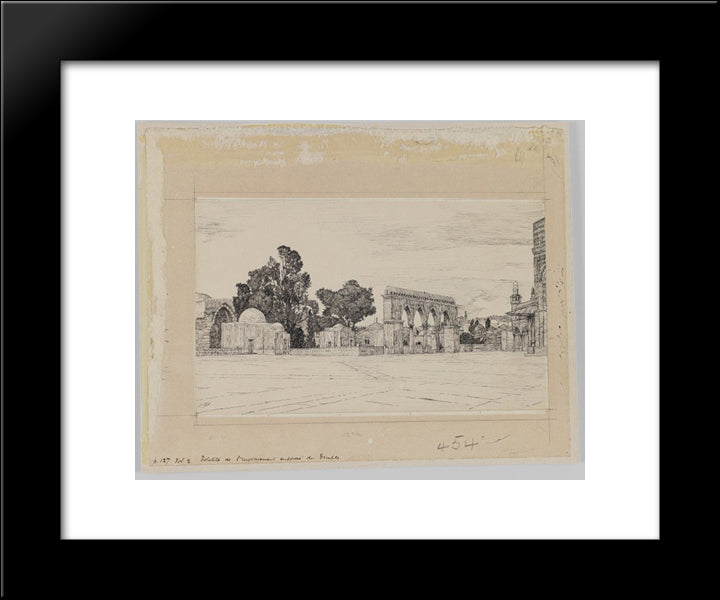 Supposed Site Of The Temple 20x24 Black Modern Wood Framed Art Print Poster by Tissot, James