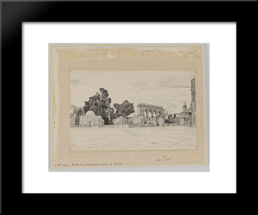 Supposed Site Of The Temple 20x24 Black Modern Wood Framed Art Print Poster by Tissot, James