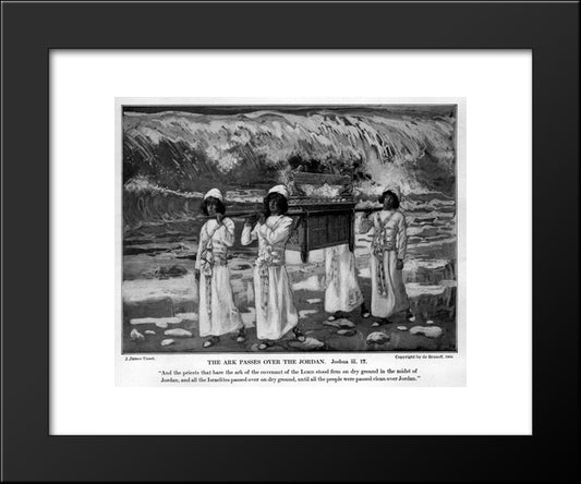 The Ark Passes Over The Jordan 20x24 Black Modern Wood Framed Art Print Poster by Tissot, James