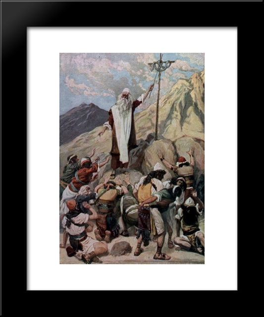 The Brazen Serpent 20x24 Black Modern Wood Framed Art Print Poster by Tissot, James