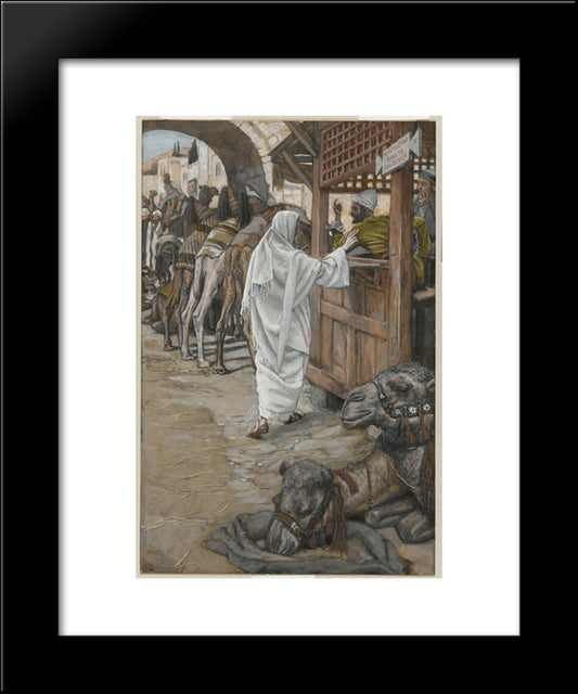 The Calling Of Saint Matthew (Vocation De Saint Mathieu) 20x24 Black Modern Wood Framed Art Print Poster by Tissot, James