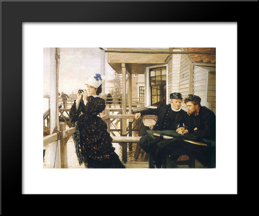 The Captain'S Daughter 20x24 Black Modern Wood Framed Art Print Poster by Tissot, James