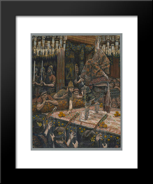 The Daughter Of Herodias Dancing 20x24 Black Modern Wood Framed Art Print Poster by Tissot, James