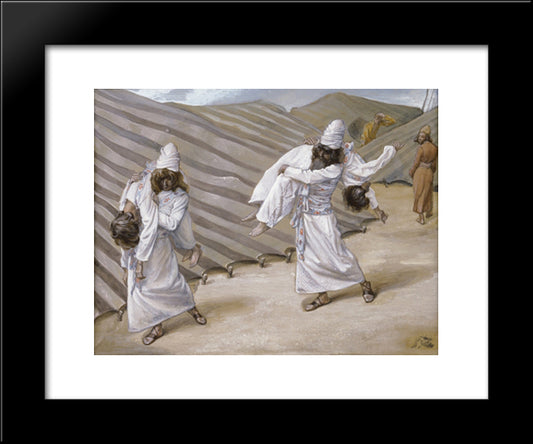 The Dead Bodies Carried Away 20x24 Black Modern Wood Framed Art Print Poster by Tissot, James