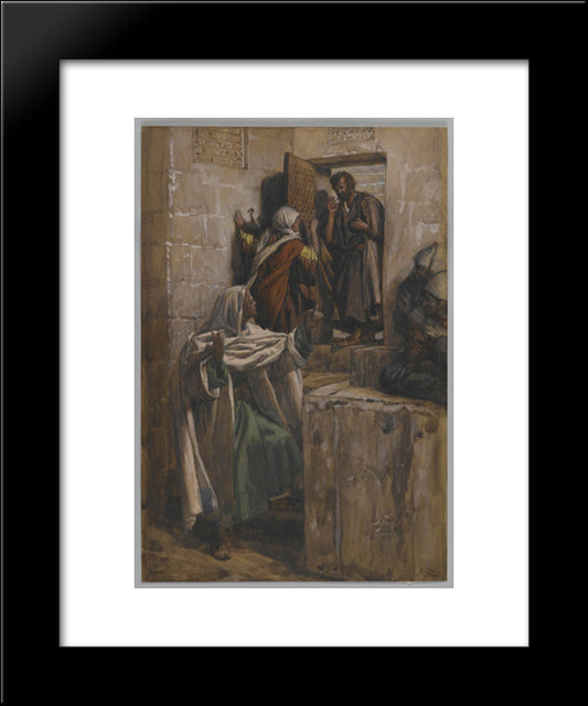 The First Denial Of Saint Peter (Premier Reniement De Saint Pierre ) 20x24 Black Modern Wood Framed Art Print Poster by Tissot, James