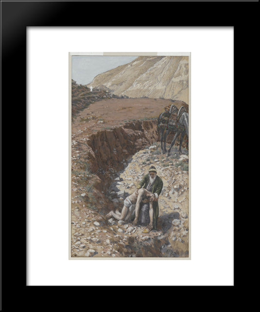 The Good Samaritan 20x24 Black Modern Wood Framed Art Print Poster by Tissot, James