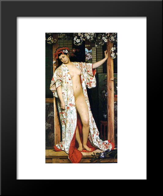 The Japanese Bath 20x24 Black Modern Wood Framed Art Print Poster by Tissot, James