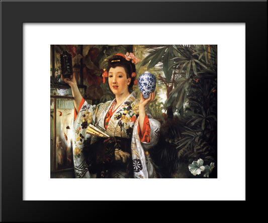 The Japanese Vase 20x24 Black Modern Wood Framed Art Print Poster by Tissot, James