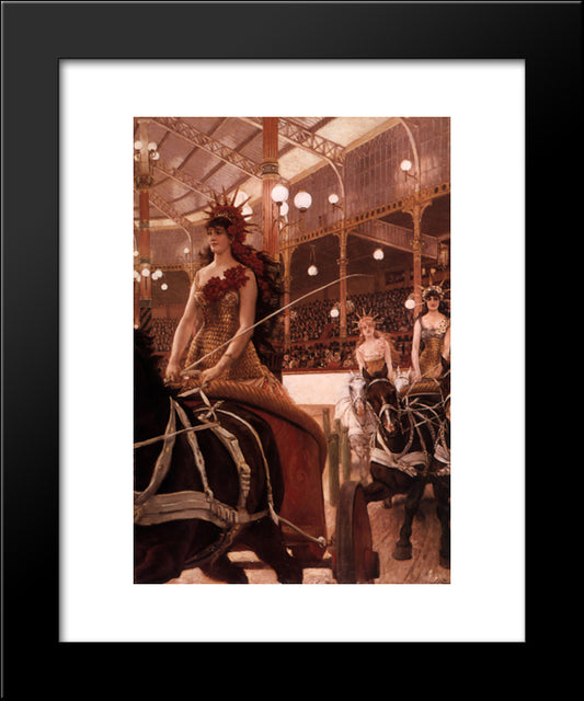 The Ladies Of The Cars 20x24 Black Modern Wood Framed Art Print Poster by Tissot, James
