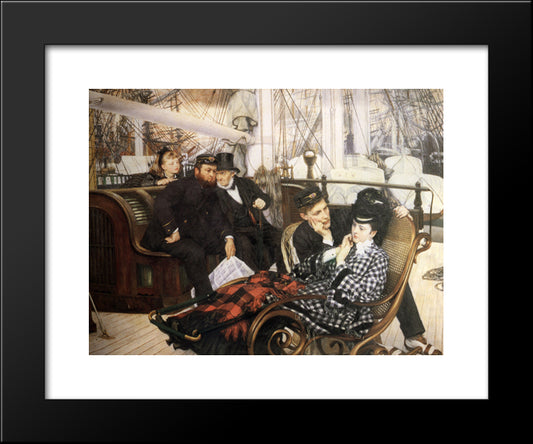 The Last Evening 20x24 Black Modern Wood Framed Art Print Poster by Tissot, James