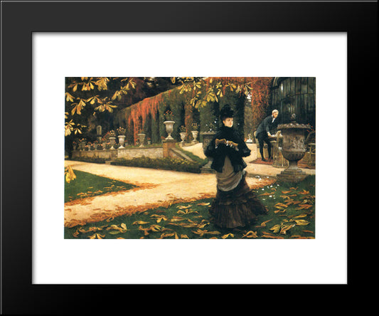 The Letter 20x24 Black Modern Wood Framed Art Print Poster by Tissot, James