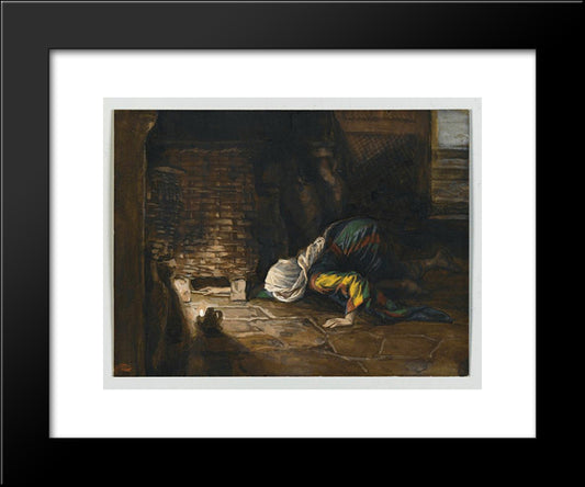 The Lost Drachma 20x24 Black Modern Wood Framed Art Print Poster by Tissot, James