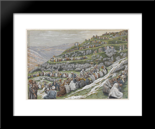 The Miracle Of The Loaves And Fishes 20x24 Black Modern Wood Framed Art Print Poster by Tissot, James