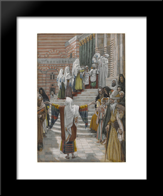 The Presentation Of Jesus In The Temple 20x24 Black Modern Wood Framed Art Print Poster by Tissot, James