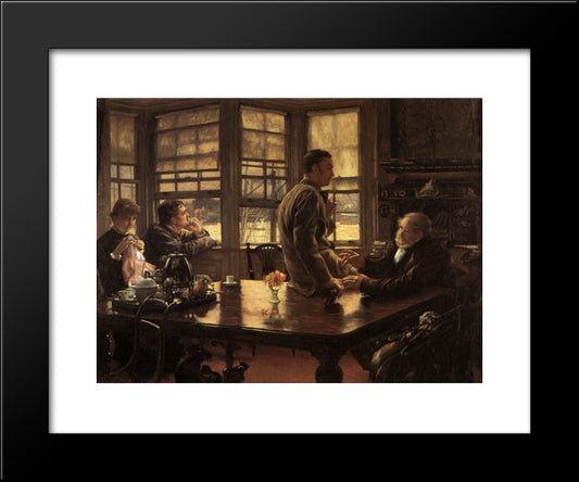 The Prodigal Son In Modern Life The Departure 20x24 Black Modern Wood Framed Art Print Poster by Tissot, James