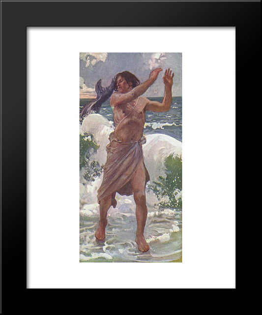 The Prophet Jonah 20x24 Black Modern Wood Framed Art Print Poster by Tissot, James