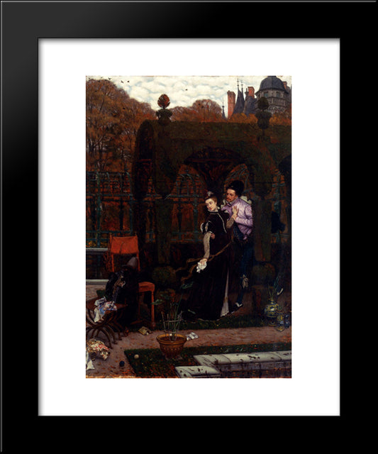 The Rendez Vous 20x24 Black Modern Wood Framed Art Print Poster by Tissot, James