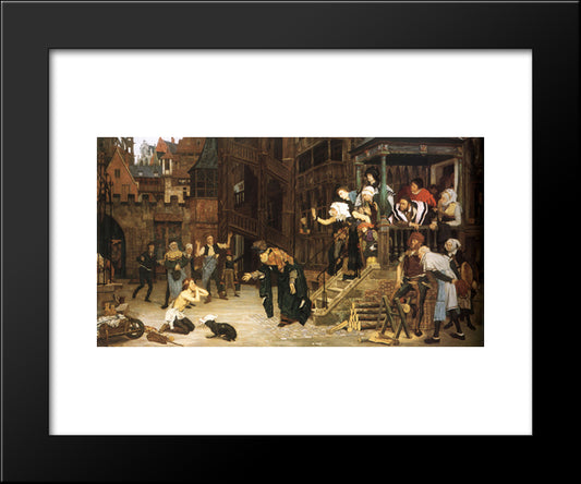 The Return Of The Prodigal Son 20x24 Black Modern Wood Framed Art Print Poster by Tissot, James