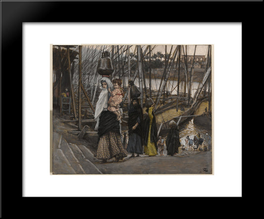 The Sojourn In Egypt 20x24 Black Modern Wood Framed Art Print Poster by Tissot, James