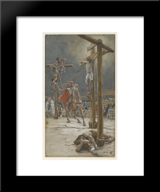 The Strike Of The Lance (Le Coup De Lance) 20x24 Black Modern Wood Framed Art Print Poster by Tissot, James