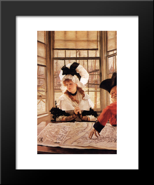 The Tedious Story 20x24 Black Modern Wood Framed Art Print Poster by Tissot, James