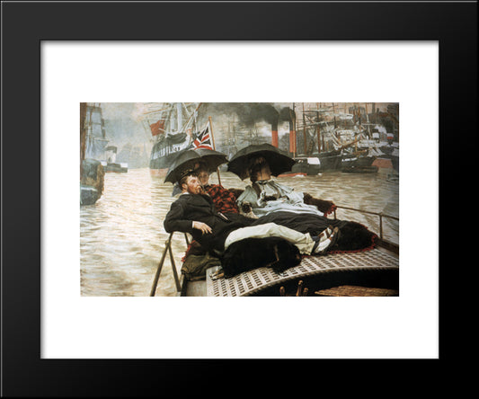The Thames 20x24 Black Modern Wood Framed Art Print Poster by Tissot, James
