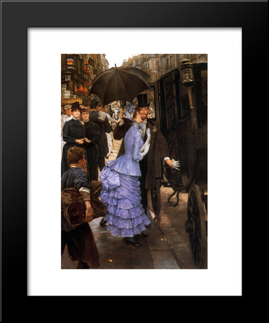 The Traveller 20x24 Black Modern Wood Framed Art Print Poster by Tissot, James