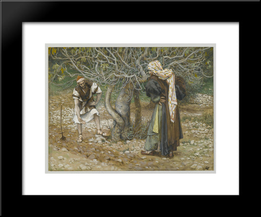 The Vine Dresser And The Fig Tree (Le Vigneron Et Le Figuier) 20x24 Black Modern Wood Framed Art Print Poster by Tissot, James
