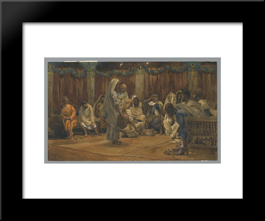 The Washing Of The Feet 20x24 Black Modern Wood Framed Art Print Poster by Tissot, James